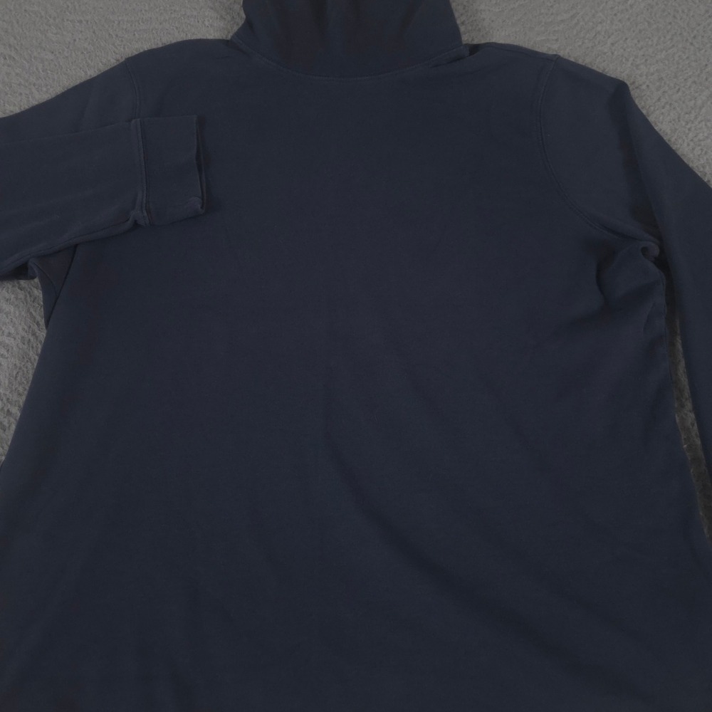 L.L. Bean Top Womens XL Navy Carefree Unshrinkable Turtleneck Cotton Interlock